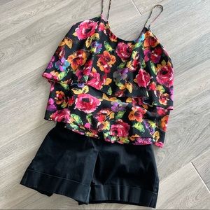 Paper Crane floral tiered tank top